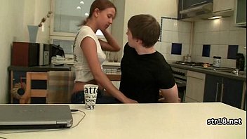 Young dude destroying 18-years old horny girl's pussy