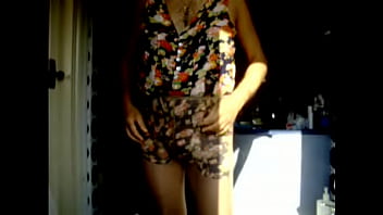HPIM9067.MPG me,floral skirt pants dressed 1