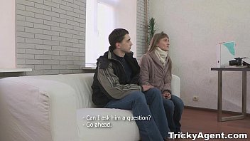 Tricky Agent - Assfucked Christie B with her bf downstairs teen-porn