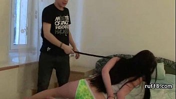 Bondage and sex with flexible teen girl
