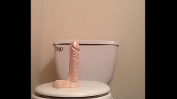 Taking an 8" dildo in my tight ass while I cum