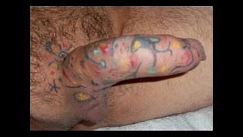 Male genital tattoo - Photos