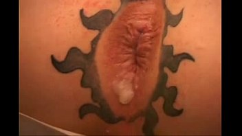 Beautiful assfuck in orgy group anus tattoo