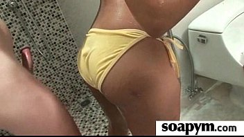 Soapy Massage End With a Big Cumshot