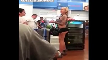 Sexy Blonde Showing Ass At The Super Market