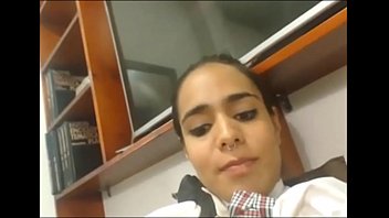 Latina Shemale Blows a Load All Over Herself