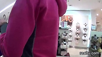 Beautiful czech chick gets teased in the mall and screwed in pov