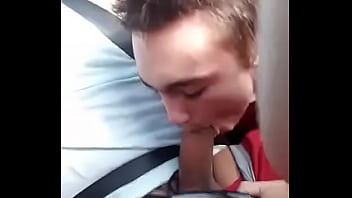 sucking friend in the car