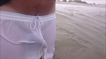 See Through Shorts at the Beach
