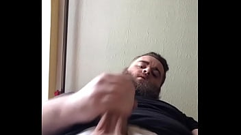 Bearded Guy Dumps Huge Load Of Cum On Camera