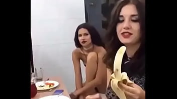 Banana deep throated