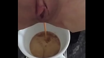 Making a cup of coffee with your ass (kkk)