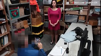 Sexy shoplifter stripsearched and fucked