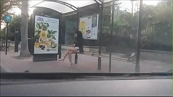bitch at a bus stop