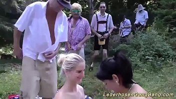 wild german outdoor groupsex orgy