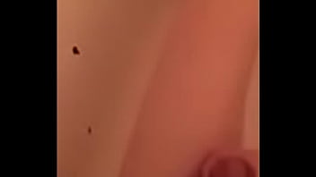 Feminine teen rubbing dick in shower and squishing legs