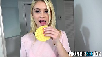 PropertySex - Hot petite blonde teen fucks her roommate