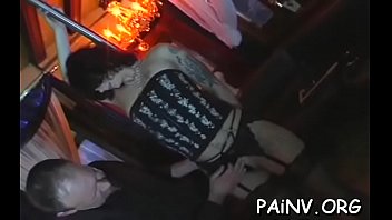 Bizarre humiliation with bent over floozy who gets punished