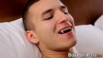 Lusty twink cum sprayed over his ass with vampire love juice