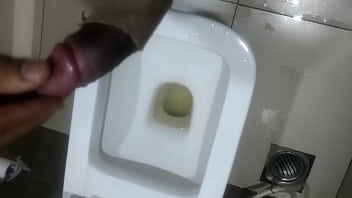 Horny indian gay boy masturbating in office toilet in Bangalore