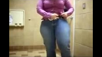Amazing Big White Ass! In the Bathroom