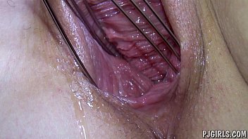 Denisa wide open pussy gaping close-ups gyno tool