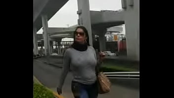 candid camera busty girl on the streets of mexico