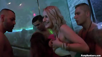 Hot blonde amateur goes to the bar to get a d. and ends up with a stripper in her slutty cunt in PHGC24