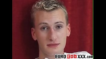 Skinny euro twink is solo masturbating for an audition