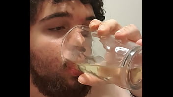 Sub Slave Fag Boy Drinks His Own Piss For His Master