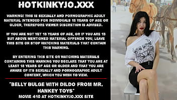 Belly bulge with dildo from mr. Hankey toys Hotkinkyjo