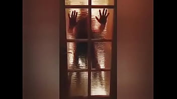 Luna lips fucking guy on glass front door with me unknowingly on the other side (with an extra epic creampie on ryan)