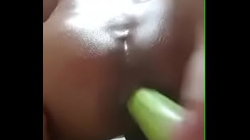 Desi indian hot using a long dildo to fuck her asshole