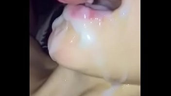 Slow motion cumshot in mouth