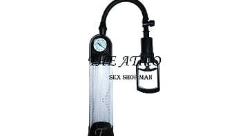 Vacuum Pump with Pressure Gauge 27 x 8cm - Enlarge your Penis