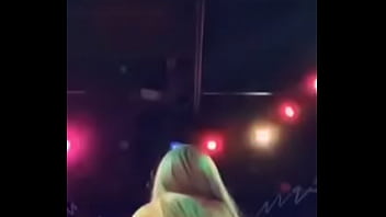 Young stripper shaking booty on stage