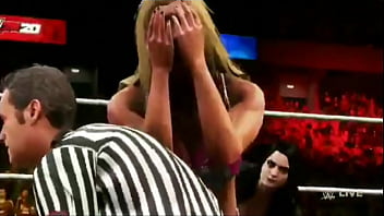 Face à face baise Charlotte Flair dans chaud 3 voies WWE 2K20