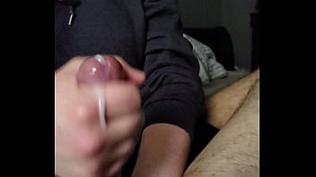 POV of her jerking me off until I cum hard squeezing my balls