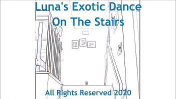 Luna Lain Strips On The Stairs - In Relief