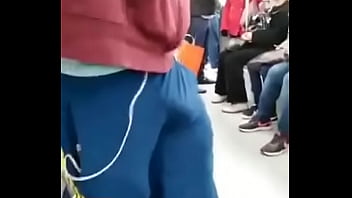 Male bulge in the subway - my God, what a dick!