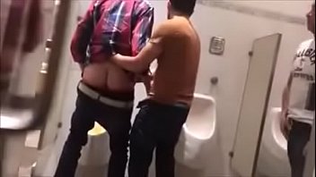 Hotties caught in the act in a public restroom