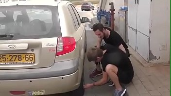 Fix his car and fucks him. Israeli boy