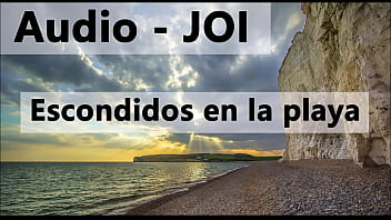 Audio JOI en espagnol, caché sur la plage. Style RPG.