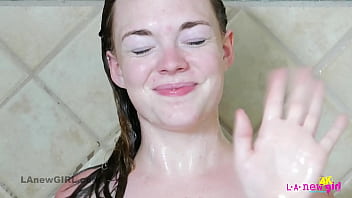 Hot teenie with perfect body takes sexy Shower in HD