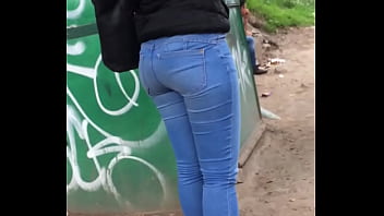 Beautiful woman in tight jeans
