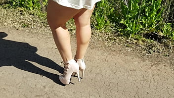 My little woman, walking with high heels