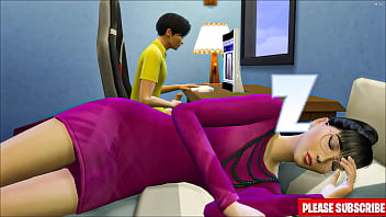 Con trai Nhật Bản địt mẹ Nhật sau khi ngủ gục trên giường con trai game thủ của mình và xem tv và con trai xem video khiêu dâm thủ dâm bên cạnh mẹ - điều cấm kỵ trong gia đình - phim người lớn - cấ