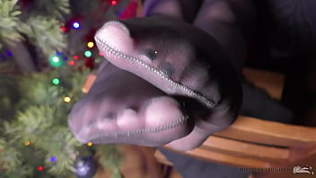Black Nylon Soles by the Christmas Tree