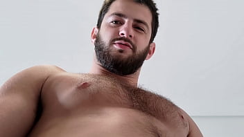 Cocky straight male invites you over - workout buddy - hairy chested hunk