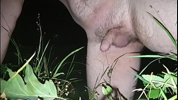 Gay piss outside at night